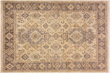 handmade Traditional Kafkaz Chobi Ziegler Lt. Blue Drk. Gray Hand Knotted RECTANGLE 100% WOOL area rug 6 x 7